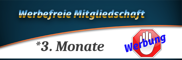 Werbefreie Mitgliedschaft. 3 Monate